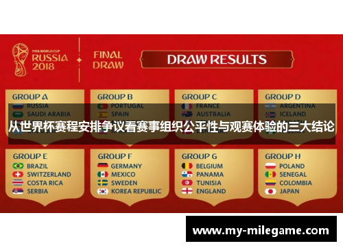 从世界杯赛程安排争议看赛事组织公平性与观赛体验的三大结论