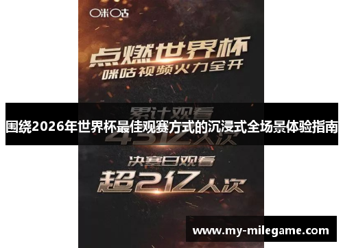 围绕2026年世界杯最佳观赛方式的沉浸式全场景体验指南 围绕2026年世界杯最佳观赛方式的沉浸式全场景体验指南