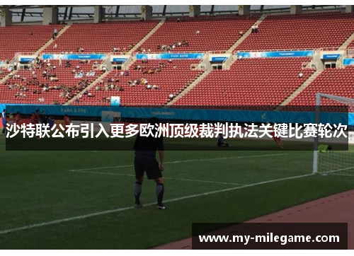 沙特联公布引入更多欧洲顶级裁判执法关键比赛轮次 沙特联公布引入更多欧洲顶级裁判执法关键比赛轮次